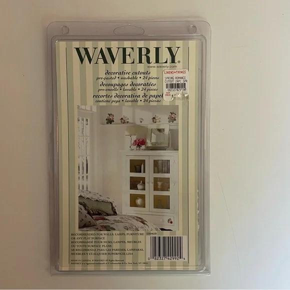 WAVERLY spring romance Wall Decals 4 packs Vintage- brand new never opened - Picture 5 of 7